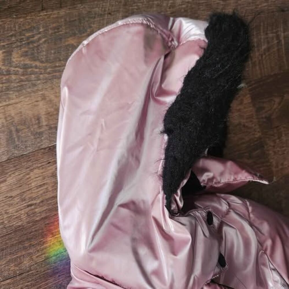Girls 10/12 Justice pink iridescent puffer jacket - Picture 5 of 7
